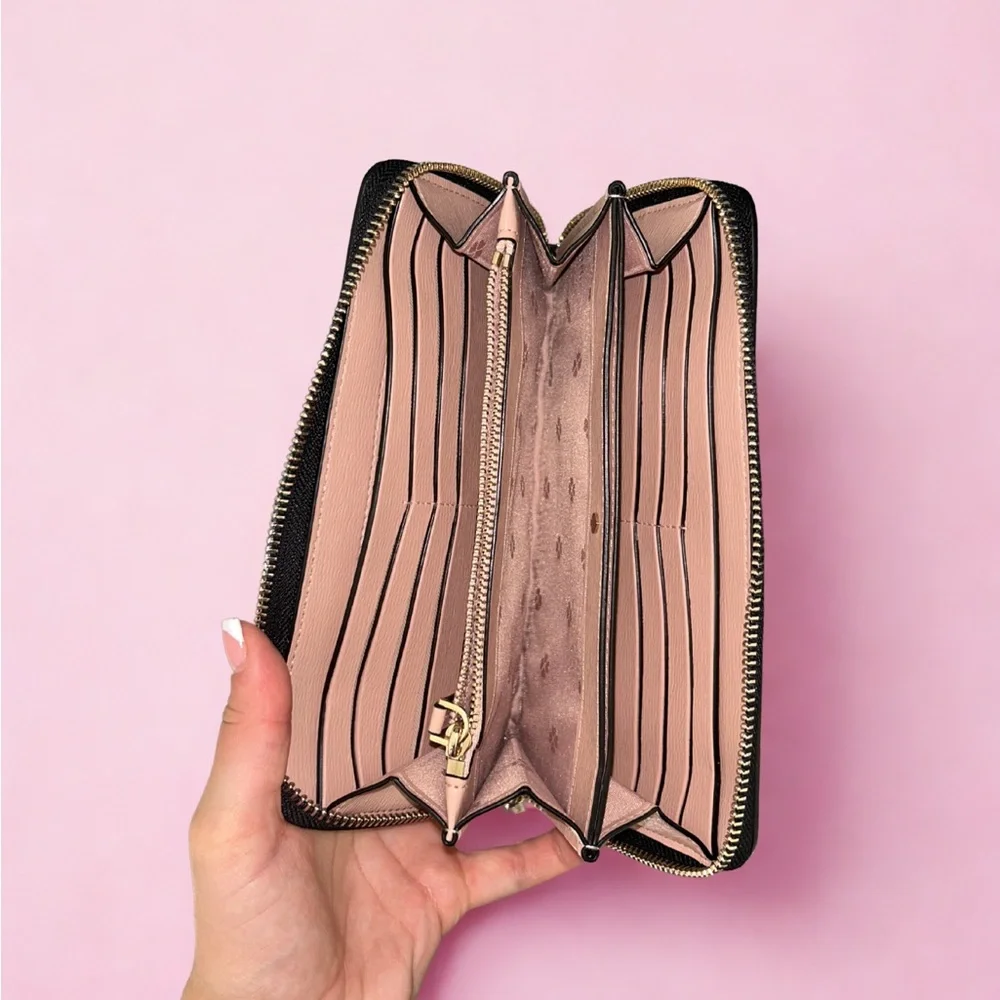 NWT Kate Spade New York | Black Zip-Around Wallet - Picture 7 of 14